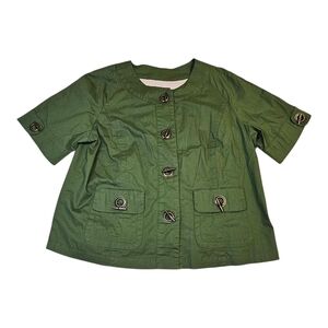 Live A Little Olive Green Toggle Button Jacket Large